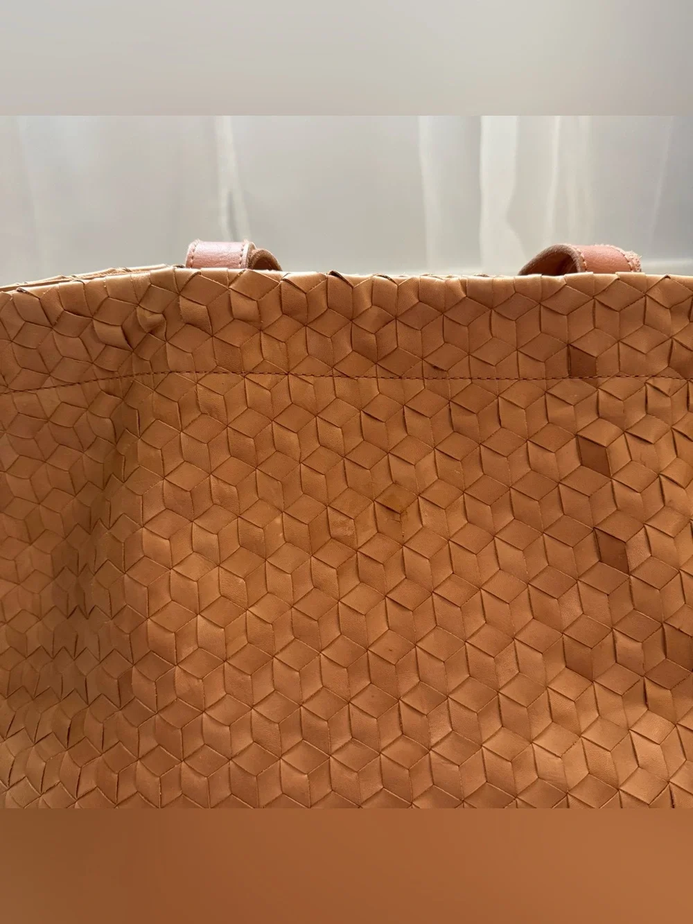 Madewell Woven Leather Tote – Cognac Brown